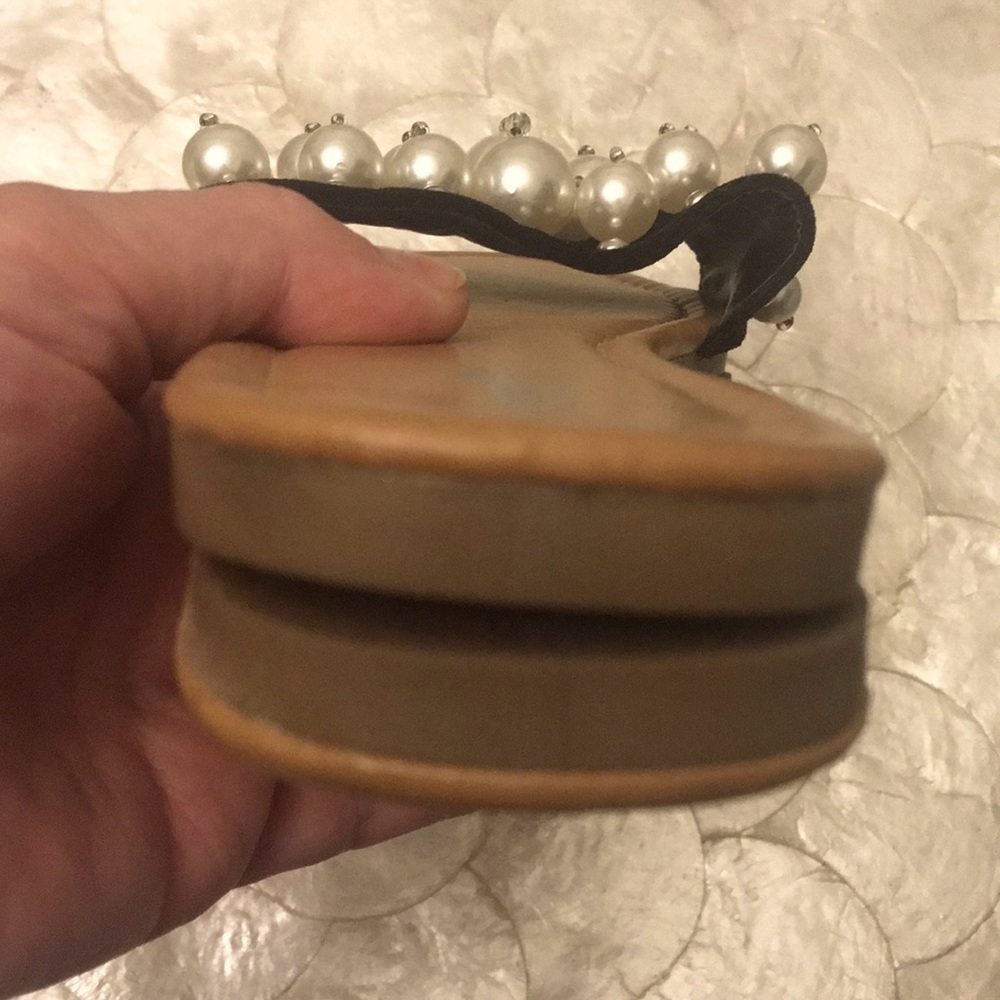 BUBBLE PEARL & BLACK SUEDE SANDALS - Picture 5 of 8